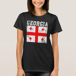 Retro Georgië Vlag Georgische koninklijke koninge T-shirt