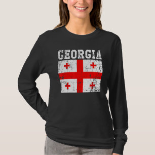 Retro Georgië Vlag Georgische koninklijke koninge T-shirt