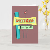 Retro "Gepensioneerd" en "Van hem houden" Kaart (Gele Bloem)
