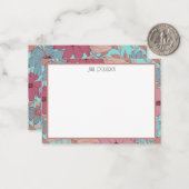 Retro gepersonaliseerd Briefpapier Notitiekaartje (Voorkant / Achterkant in situ)