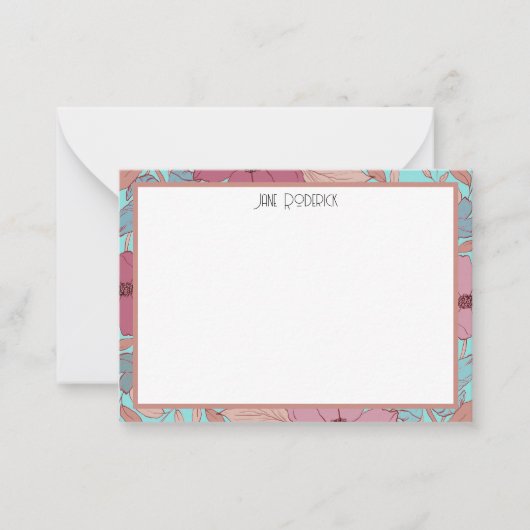 Retro gepersonaliseerd Briefpapier Notitiekaartje (Voorkant)