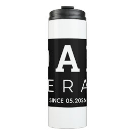 Retro Gepersonaliseerd Cadeau voor Vader Est 2026 Thermosbeker