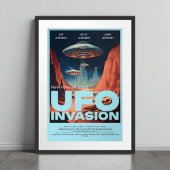 Retro Gepersonaliseerd Sci Fi UFO Home Theatre Fil Poster