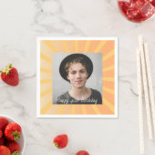 Retro gepersonaliseerde 40e verjaardag foto servet (Insitu)