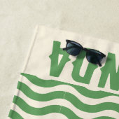 Retro Gepersonaliseerde bijpassende zomervakantie Strandlaken (In situ)