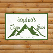 Retro Gepersonaliseerde Camp Bach Bergen Groen Spandoek