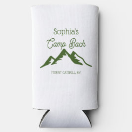 Retro Gepersonaliseerde Camp Bach Bergen Wit Seltzer Blikjeskoeler