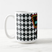 Retro gepersonaliseerde dinermug koffiemok (Links)