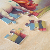 Retro gepersonaliseerde eenhoorn legpuzzel (Zijkant)
