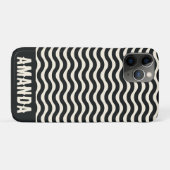 Retro gepersonaliseerde hippie strand strepen zwar Case-Mate iPhone case (Achterkant (horizontaal))