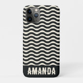 Retro gepersonaliseerde hippie strand strepen zwar Case-Mate iPhone case (Achterkant)