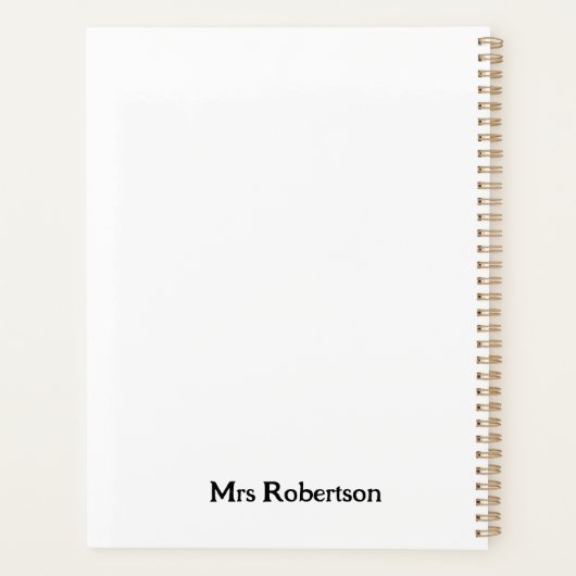 Retro gepersonaliseerde Jezus leraar waardering Planner (Achterkant)