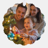 Retro Gepersonaliseerde Kerst Keepsake Foto Ornament Kaart (Achterkant)