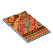 Retro gepersonaliseerde leraar Vrolijk  Modern Notitieboek (Rechterzijde)