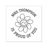 Retro gepersonaliseerde lerarennaam is trots op je  zelfinktende stempel (Design)