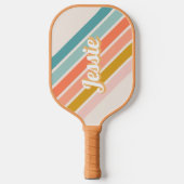 Retro Gepersonaliseerde Naam Aangepast  Ontwerp Pickleball Paddle (Voorkant)