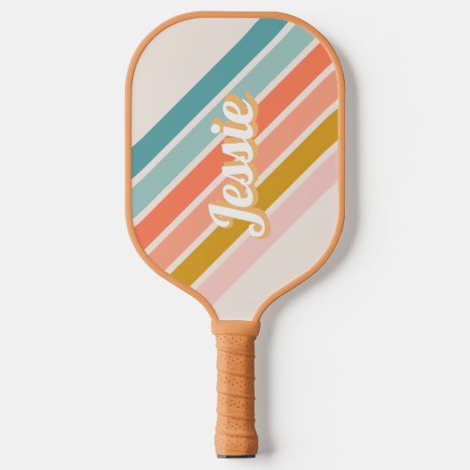 Retro Gepersonaliseerde Naam Aangepast  Ontwerp Pickleball Paddle