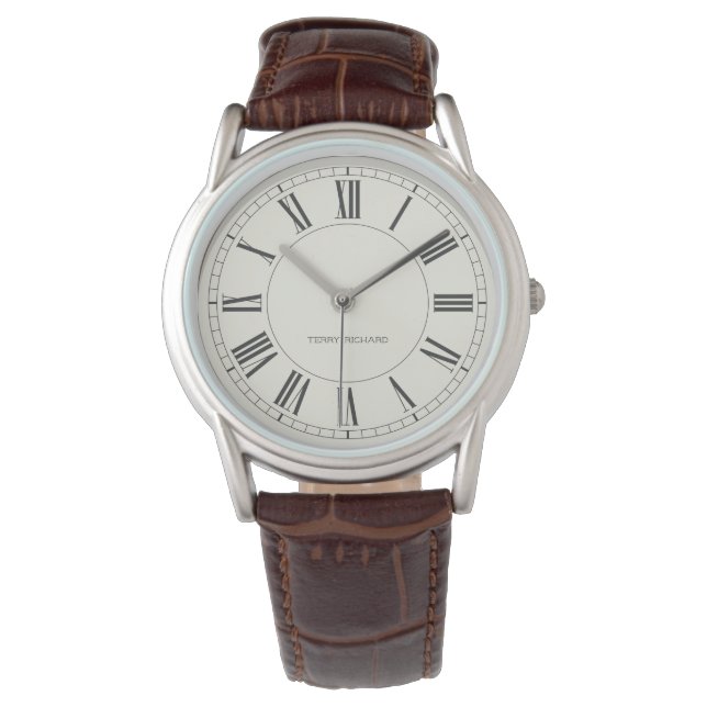  Retro gepersonaliseerde naam Horloge (Voorkant)