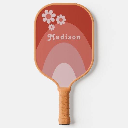 Retro gepersonaliseerde naam pickleball paddle (Voorkant)
