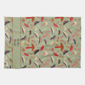 Retro gepersonaliseerde paddenstoelenschimmels uit theedoek (Horizontaal)