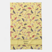 Retro gepersonaliseerde paddenstoelenschimmels uit theedoek (Verticaal)