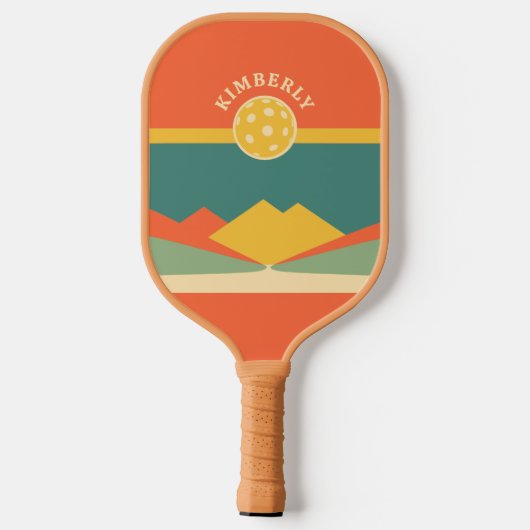 Retro gepersonaliseerde Pickleball Paddle - DIY Na (Achterkant)