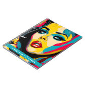 Retro Gepersonaliseerde Pop Art Bold Kleur Aangepa Notitieboek (Linkerzijde)