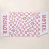 RETRO Gepersonaliseerde Strandlaken Aangepaste Naa (Voorkant)