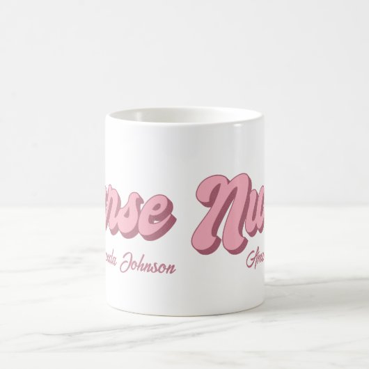 Retro gepersonaliseerde verpleegkundige Mok (Center)