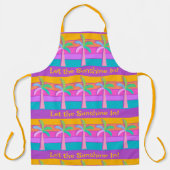 Retro Gepersonaliseerde Zonsondergang Tropische Pa Schort (Voorkant)