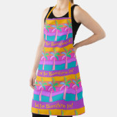 Retro Gepersonaliseerde Zonsondergang Tropische Pa Schort (Insitu)