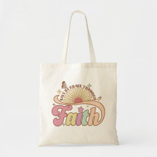 Retro gered door genade Religieuze Canvas tas