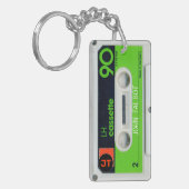 Retro German Audiotape Cassette, gepersonaliseerd Sleutelhanger (Voorkant Links)