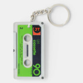 Retro German Audiotape Cassette, gepersonaliseerd Sleutelhanger (achterkant)