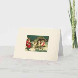 Retro German Fröhliche Weihnachten met kerstkaart Feestdagen Kaart