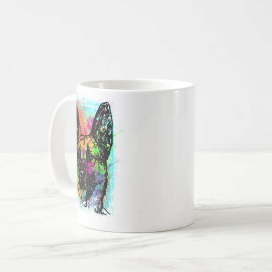 Retro German Shepard Koffiemok (Voorkant links)