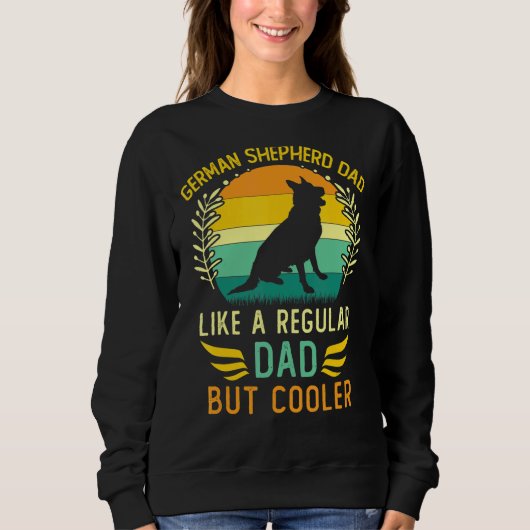Retro German Shepherd Dad Vaderdag Trui (Voorkant)
