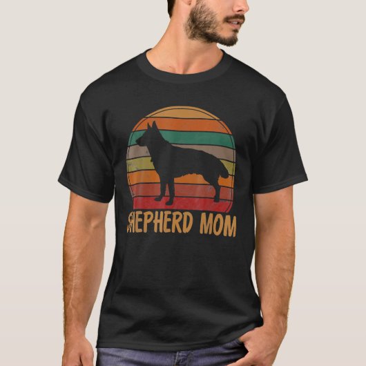 Retro German Shepherd Ma Dog moeder Pet Shepard M T-shirt (Voorkant)
