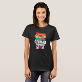 Retro German Shepherd Mam Dog Moeder Pet Mam T-shirt (Voorkant volledig)