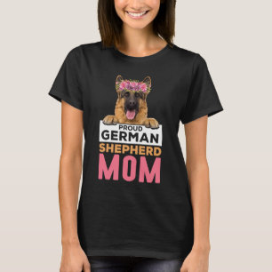 Retro German Shepherd Mama Dog Moeder Pet Shepard T-shirt