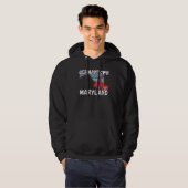 Retro Germantown MD Maryland City Apparel Souvenir Hoodie (Voorkant volledig)