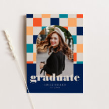 Retro geruit Arch Classic Photo Afstuderen