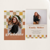 Retro geruit Arch Classic Photo Afstuderen Kaart