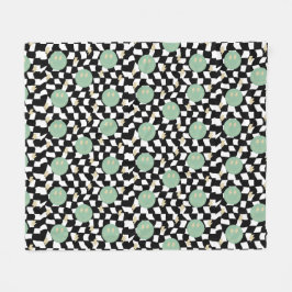 Retro geruit en aanstekende bouten fleece deken