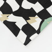 Retro geruit en aanstekende bouten fleece deken (Hoek)