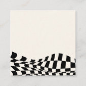 Retro geruit patroon Bruidsfondsen QR-code Informatiekaartje (Achterkant)