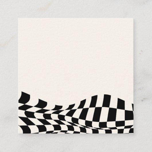 Retro geruit patroon Honeymoon fonds QR code Informatiekaartje (Achterkant)