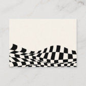 Retro geruit patroon oud geld Honeymoon wens Informatiekaartje (Achterkant)