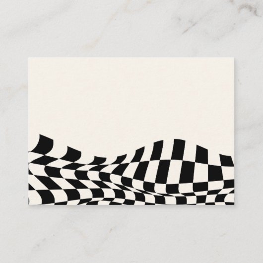 Retro geruit patroon oud geld Honeymoon wens Informatiekaartje (Achterkant)