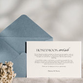 Retro geruit patroon oud geld Honeymoon wens Informatiekaartje